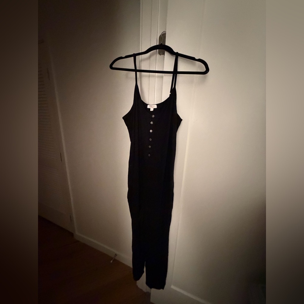 Super soft Black Button-Front Jumpsuit